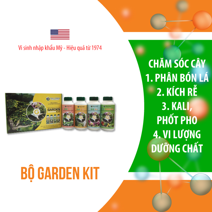 Bộ chế phẩm sinh học toàn diện Garden Kit cho hoa và cây cảnh