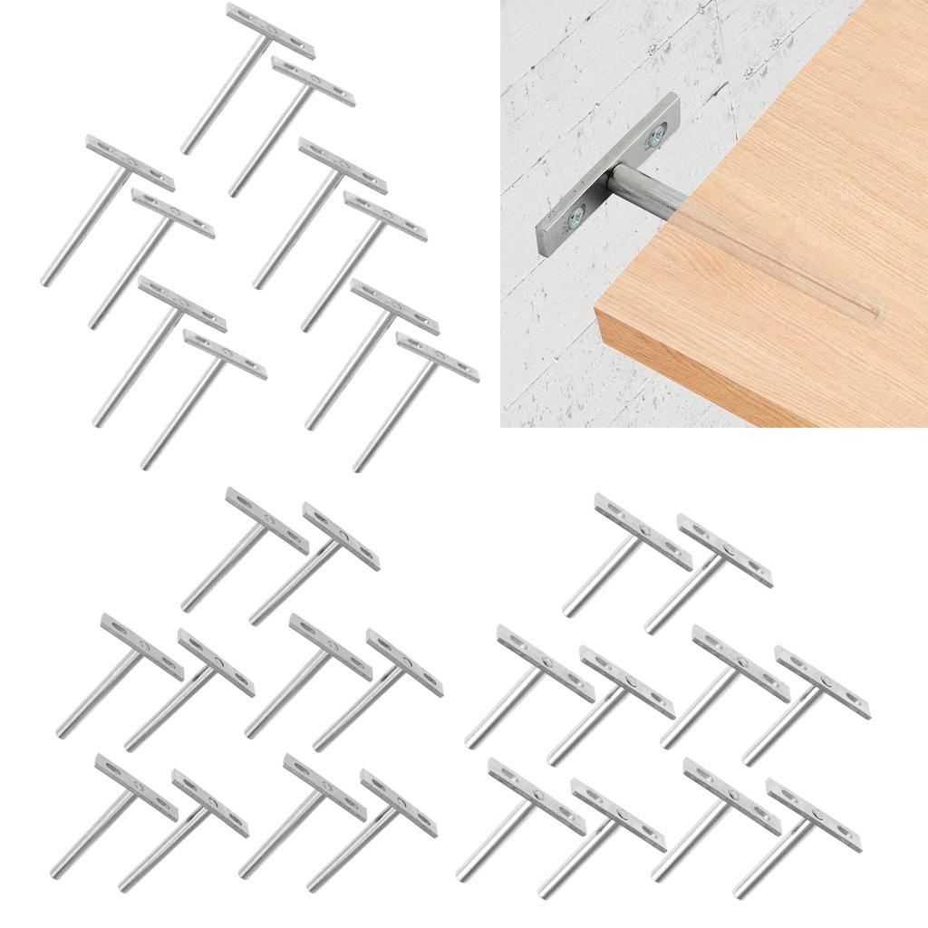 10Pcs Wall Shelf Bracket Heavy Duty Supporter T Shaped Angle Bracket