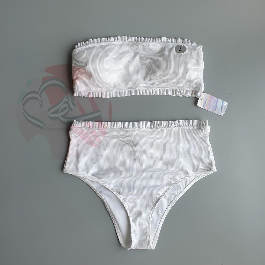 Bộ bơi hai mảnh F21 áo quây phối quầm lưng cao xuất khẩu Mỹ