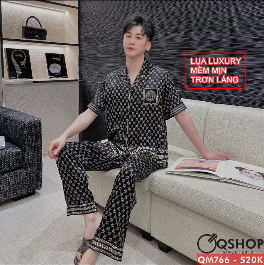 Bộ đồ pijama nam Luxury quần dài tay ngắn QSHOP QM766 - QM767