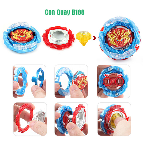 Đồ Chơi Con Quay B188 Kèm Tay Quay | Con Quay BEYBLADE B188