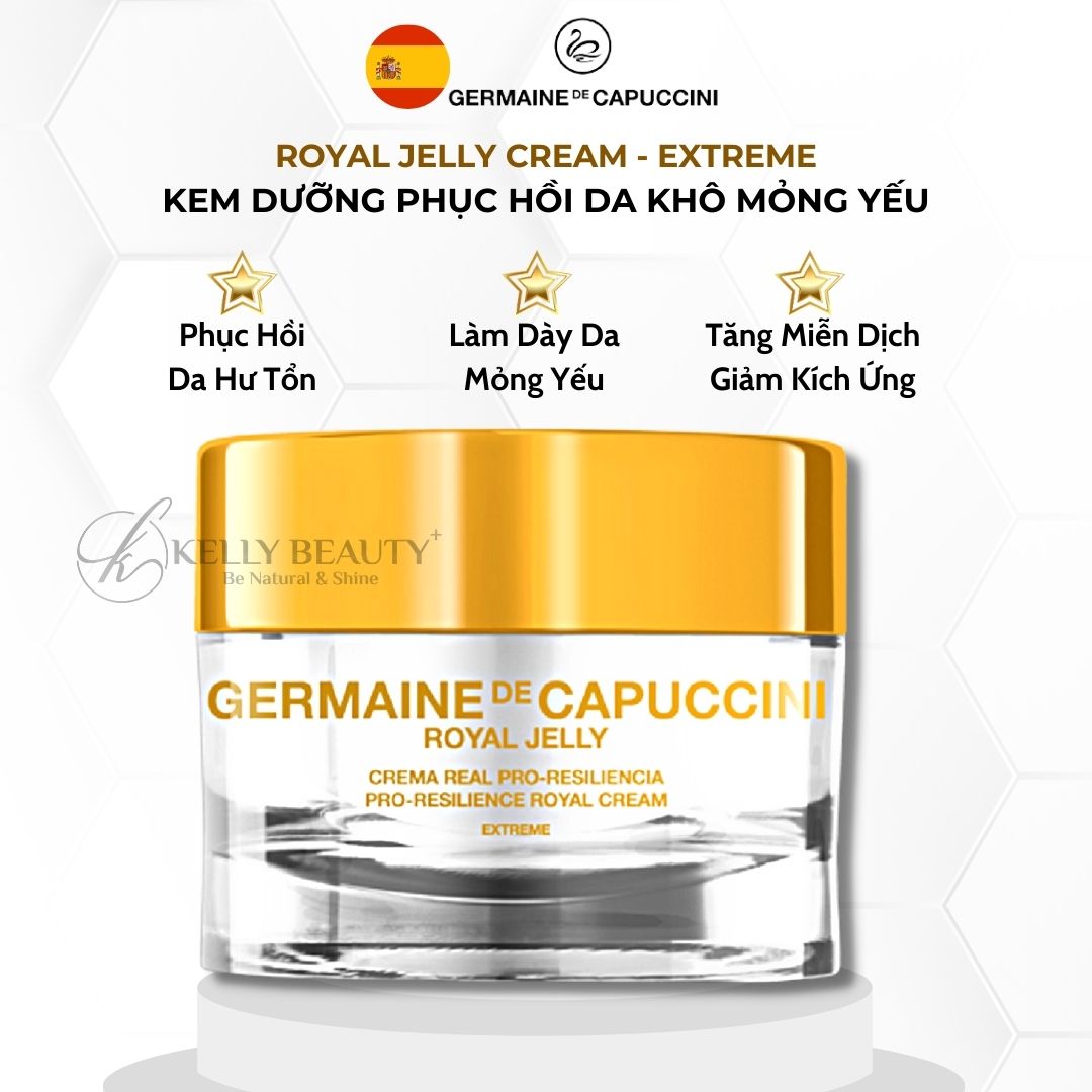 Kem Phục Hồi Cho Da Khô Mỏng Yếu Germaine Royal Jelly Cream Extreme - Giảm Kích Ứng, Làm Dày Da | Kelly Beauty