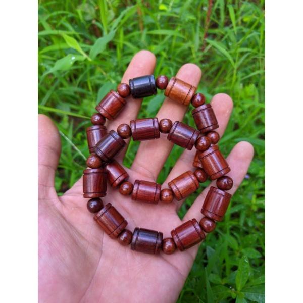 Vòng lắc tay gỗ nam nữ hạt trúc 10 ly cẩm lai