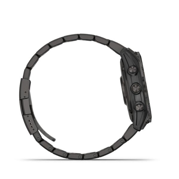 Đồng hồ thông minh fenix 7X, Sapphire, Solar, Màu xám Carbon viền Titanium với dây Silicone, - Hàng Chính Hãng