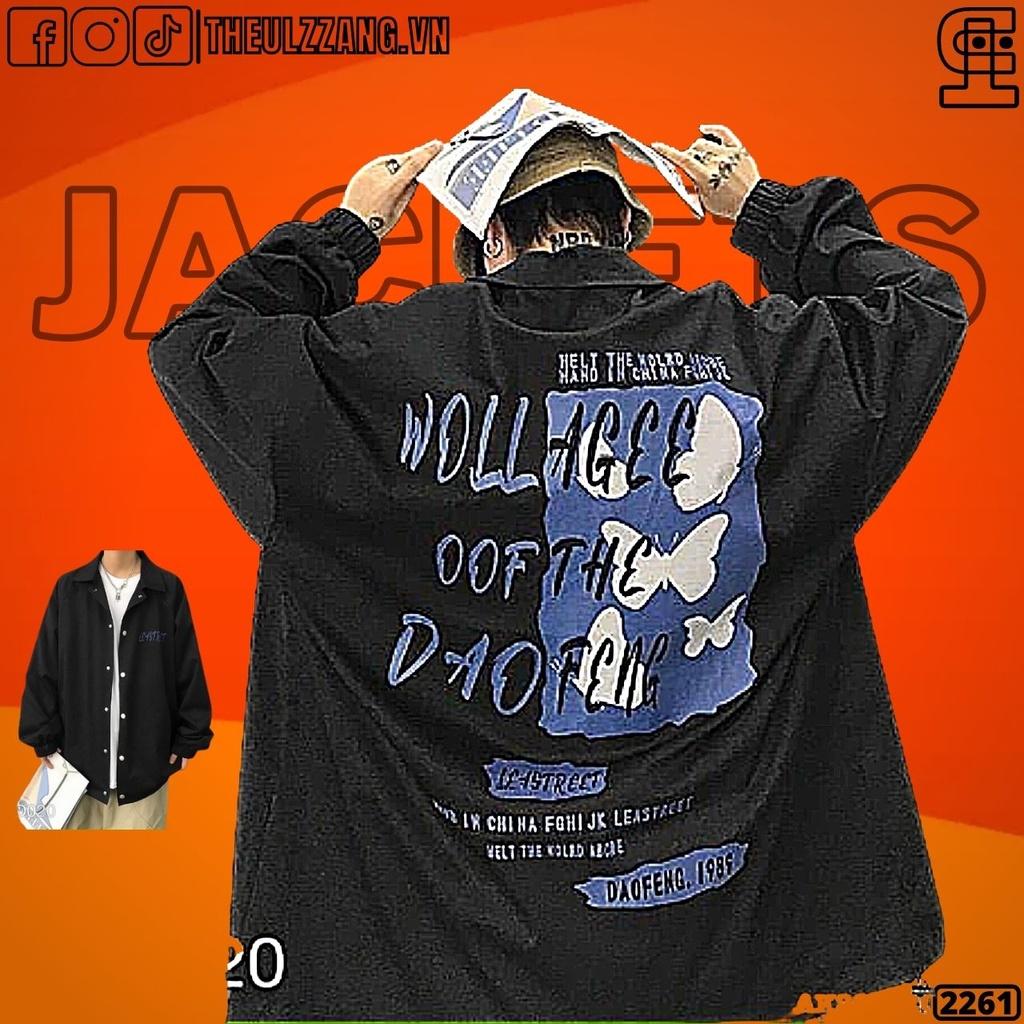 Áo Khoác Gió Nam Nữ in LEAS Bomber Jackets Dù 2 Lớp Form Rộng UNISEX WOLLAGEE Chất Liệu Vải Poly Giữ Ấm Tốt Chống Bám Bụi,Thiết Kế Trang Nhã