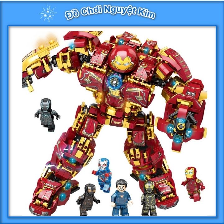 Lắp Ráp Xếp Hình Mô Hình Robot Hulkbuster Khổng Lồ Của Người sắt Iron Man 1450 Khối 76026- Đồ Chơi  Phát Triển Trí Tuệ Trẻ Em