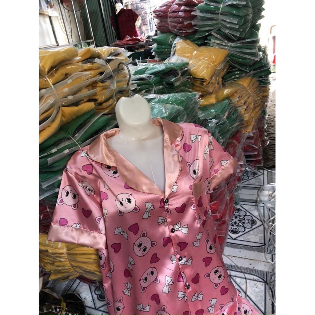 Đồ Ngủ Nữ, Bộ Pijama Satin Tay Ngắn Siêu Xinh - Hàng Hàn Quốc, Mặc Là Xinh 2