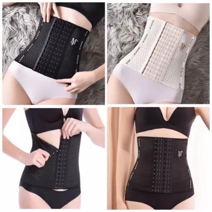 Đai nịt bụng mẫu mới M+ nâng cấp đến 6 nấc cài - 4 thanh chống cuộn - gen cao 25cm - gen nịt bụng giảm mỡ