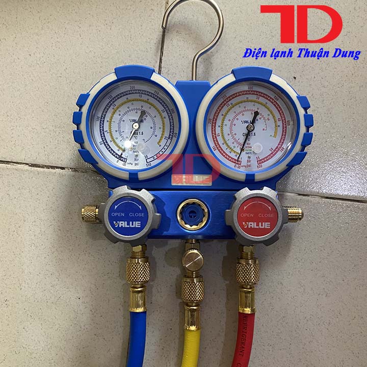 Đồng hồ đo áp suất gas máy lạnh VALUE R410 hàng chính hãng