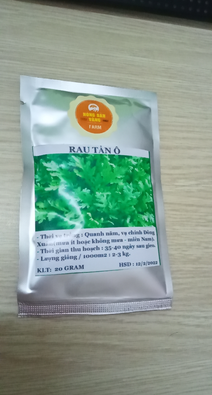 Hạt giống Rau Cúc Té , Rau Tần Ô ( Gói 20 Gram ) - Nông Sản Vàng