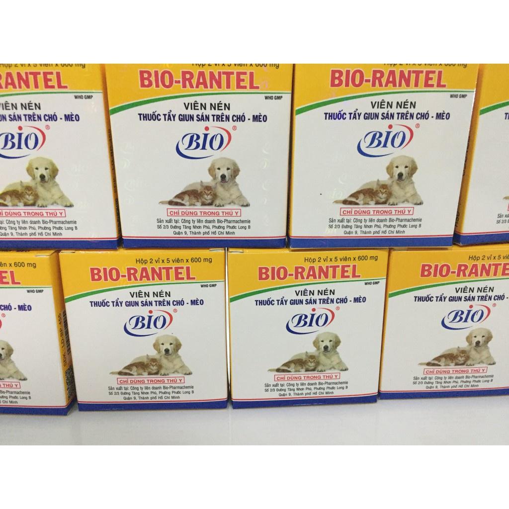 Sổ giun chó mèo BI-O RANTEL - 1viên/5kg thể trọng