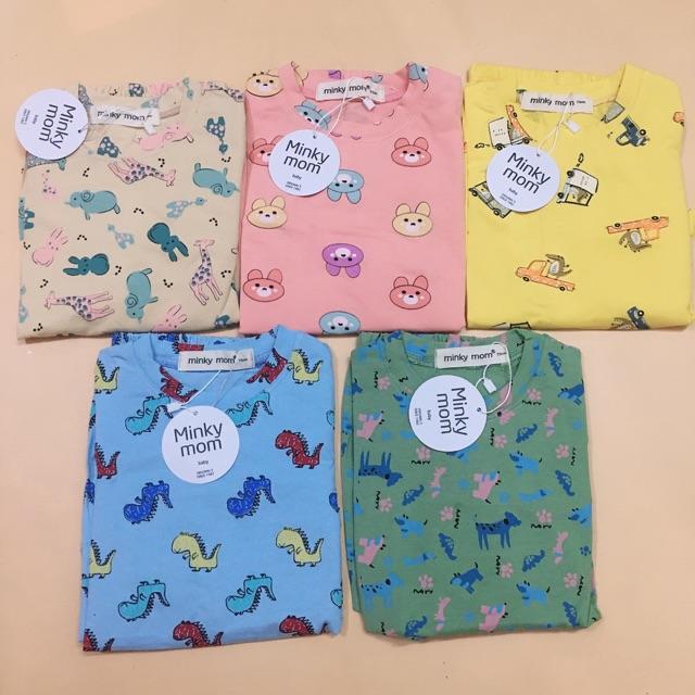 Bộ dài tay cho bé Minky Mom chất cotton loại 1
