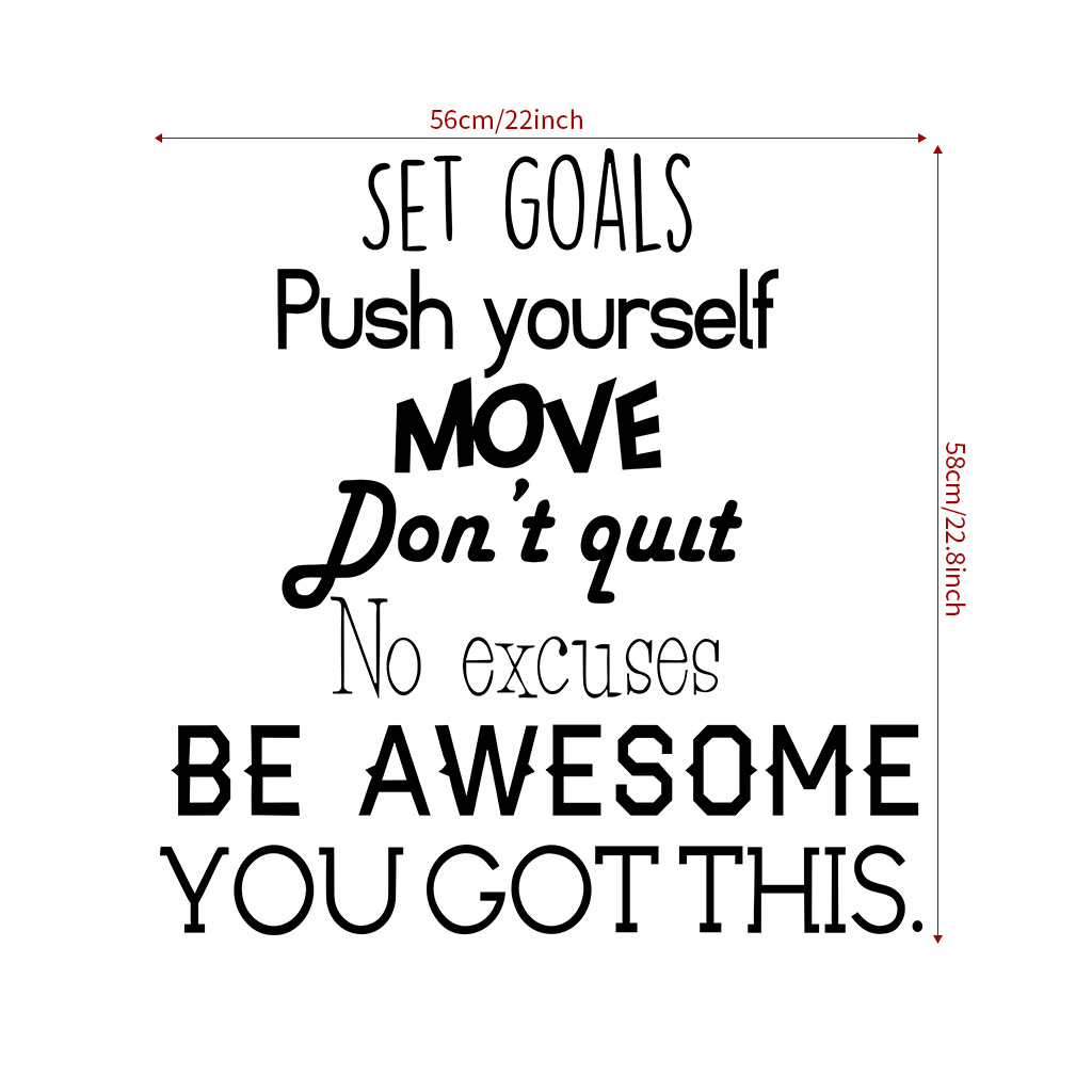 Decal tiếng anh dán trang trí văn phòng thông điệp hay, ý nghĩa, tạo động lực - YOU GOT THIS