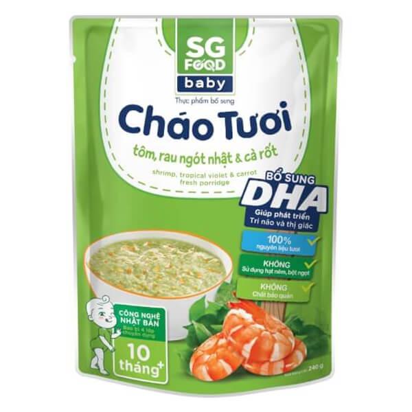 Cháo tươi Sài gòn Food Baby 240( 6 vị) Cho Bé từ 10 Tháng