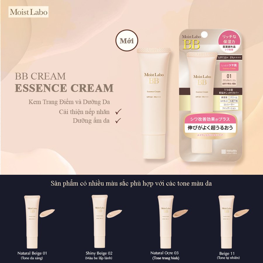 Kem trang điểm dưỡng ẩm MEISHOKU Moist-Labo BB (Natural Beige 01)