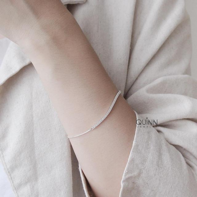 Lắc tay 1 hàng đá mảnh