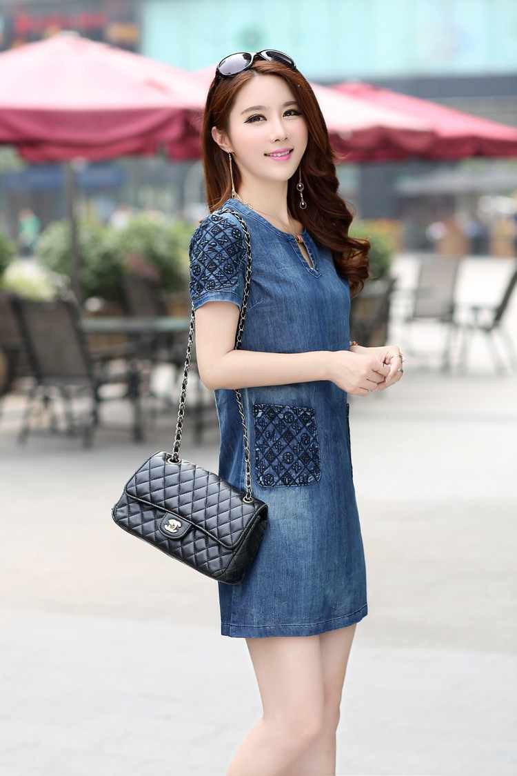 ĐẦM DENIM FORM SUÔNG XINH XẮN