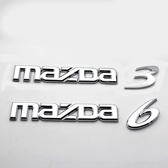 Tem Logo Chữ Nổi MAZDA Dán Trang Trí Xe