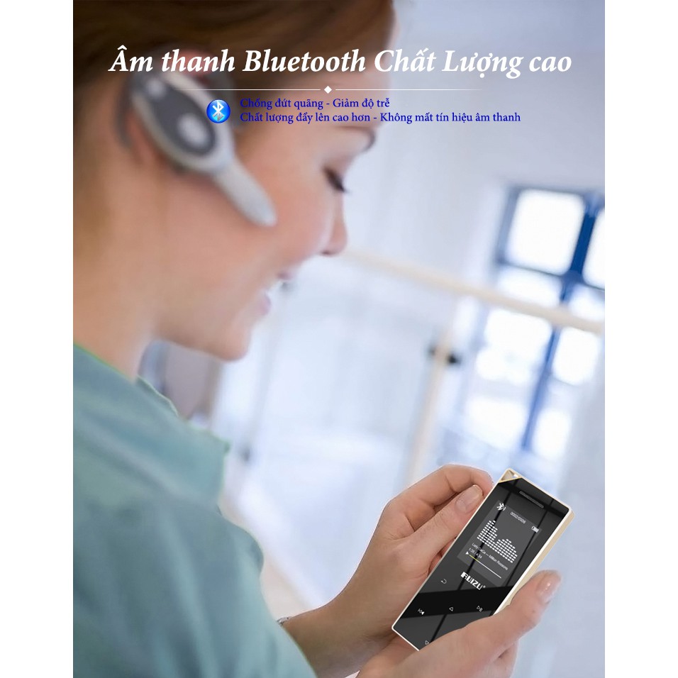 Máy Nghe Nhạc Lossless Bluetooth Ruizu D05 - Hàng Chính Hãng