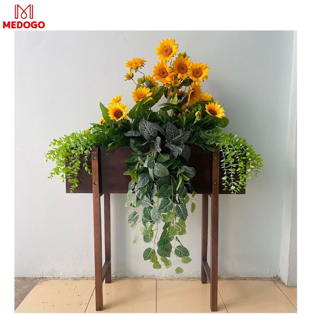 Chậu gỗ trồng cây Medogo, hoa, kệ trồng cây ban công-01