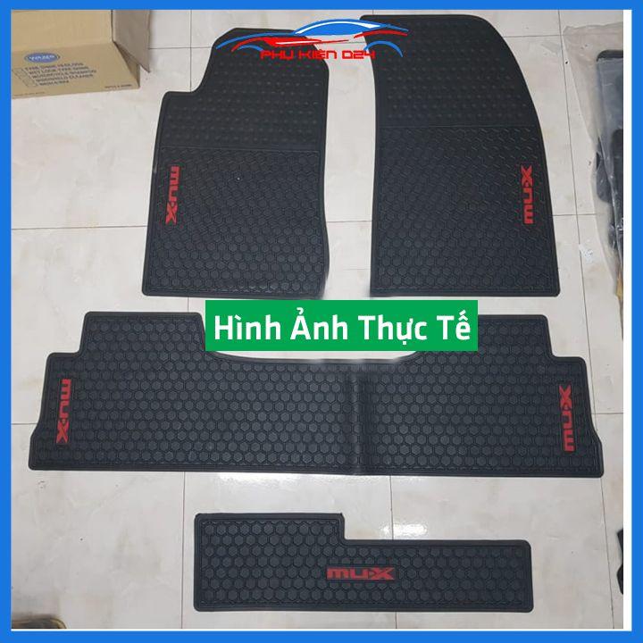 Lót sàn ô tô cao su MUX, MU-X 2015-2016-2017-2018-2019-2020-2021-2022 không mùi chống trơn trượt