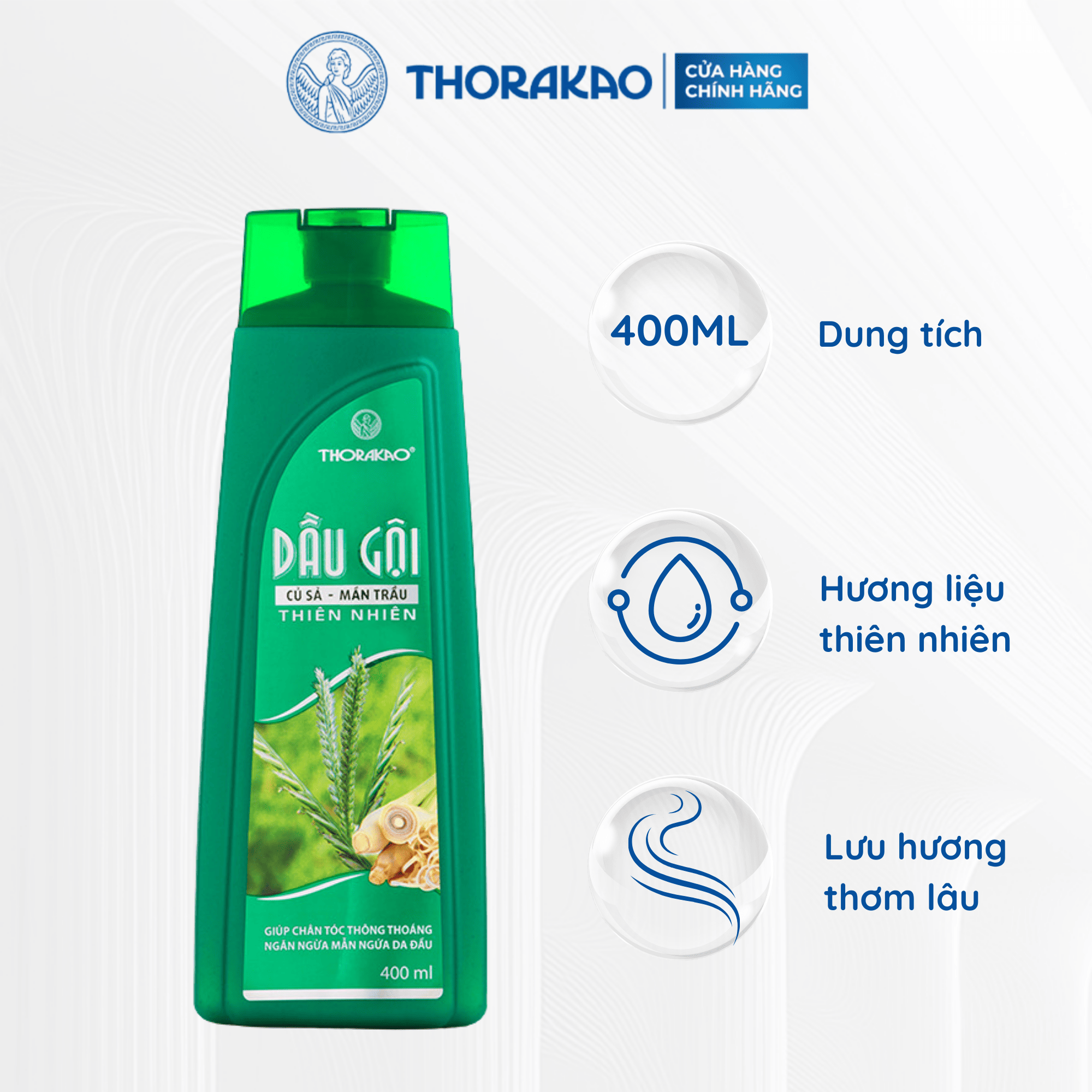 Gội Xả 2IN1 Củ Sả Mần Trầu Giảm Ngứa Ngừa Gàu 400ML