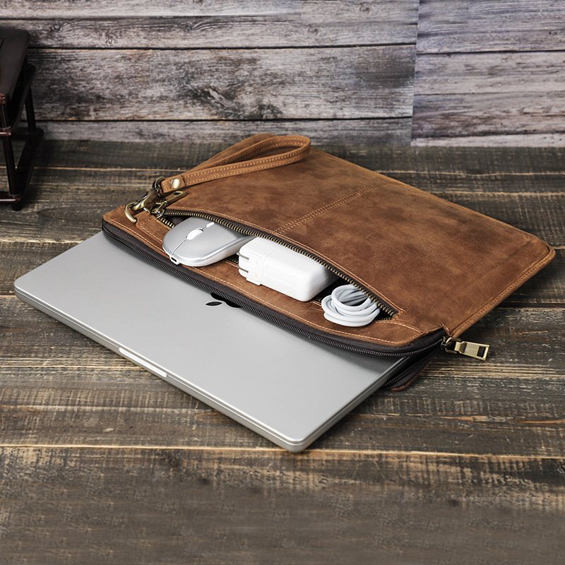 Bao Da Ngựa, Cặp Da, Túi đựng Laptop dành cho Macbook Pro 14 inch / Pro 13 inch / Air / XPS / Laptop 14 inch - Hàng Chính Hãng