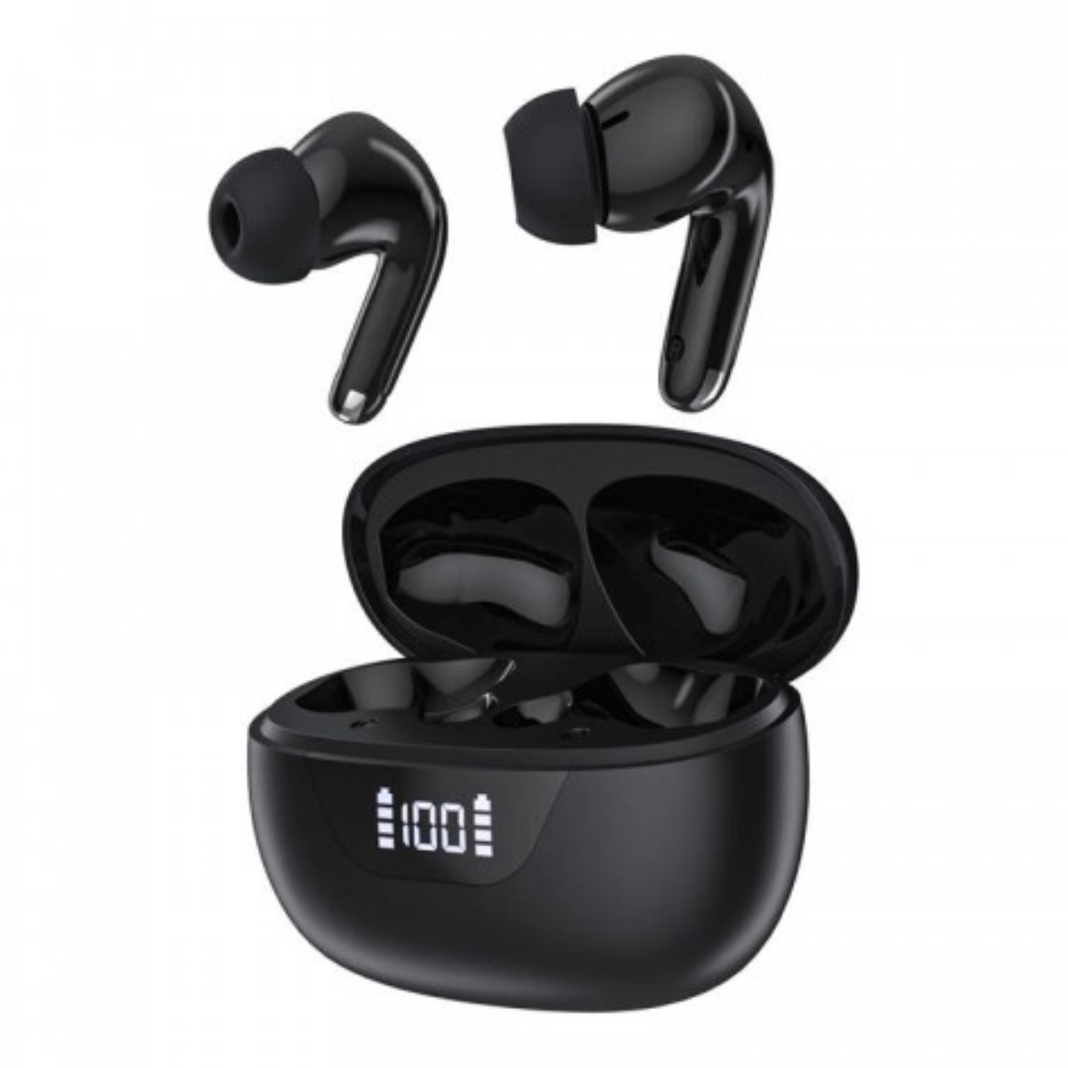Tai nghe Bluetooth chống ồn kép ENC+ANC Choetech BH-T60 có màn hình LED hiển thị pin - Hàng chính hãng