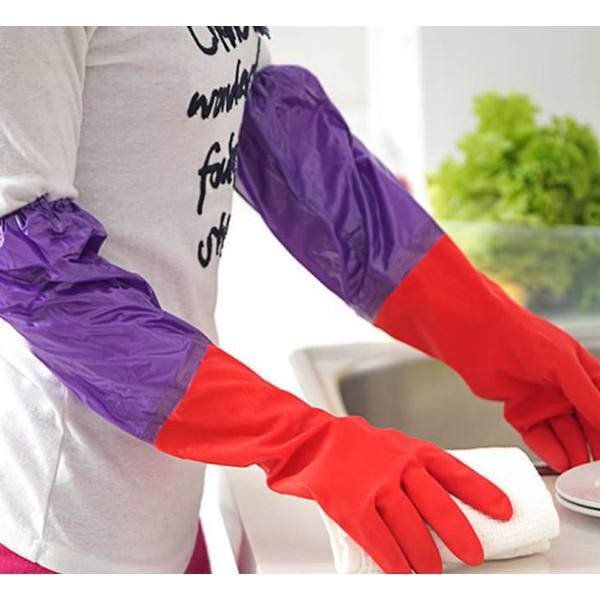 Găng Tay Rửa Bát ️ ️ Găng Tay Cao Su LÓT NỈ Rửa Bát Giặt Đồ Tiện Lợi