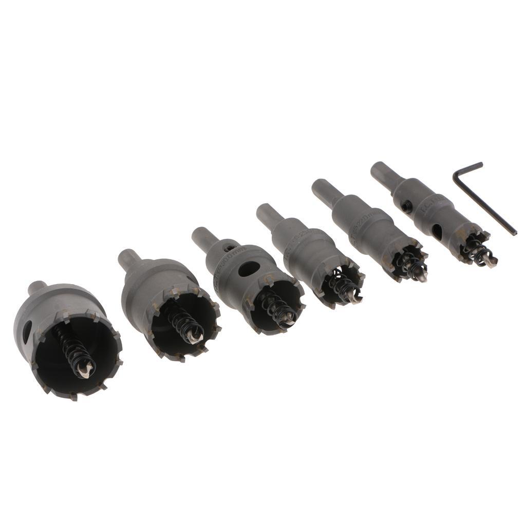 6pcs 20-40mm High Strength Carbon Steel Cemented Carbide Hole Alloy Drill Special Opening Design Helps to Reduce Chip Cutting Resistance