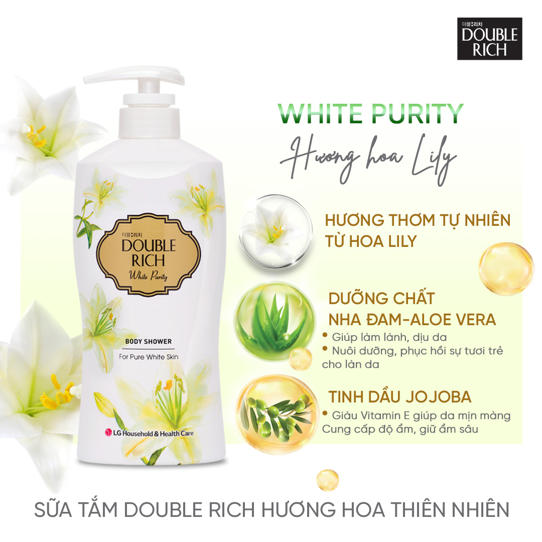 Sữa tắm Double Rich hương hoa chiết xuất từ thiên nhiên 550ml