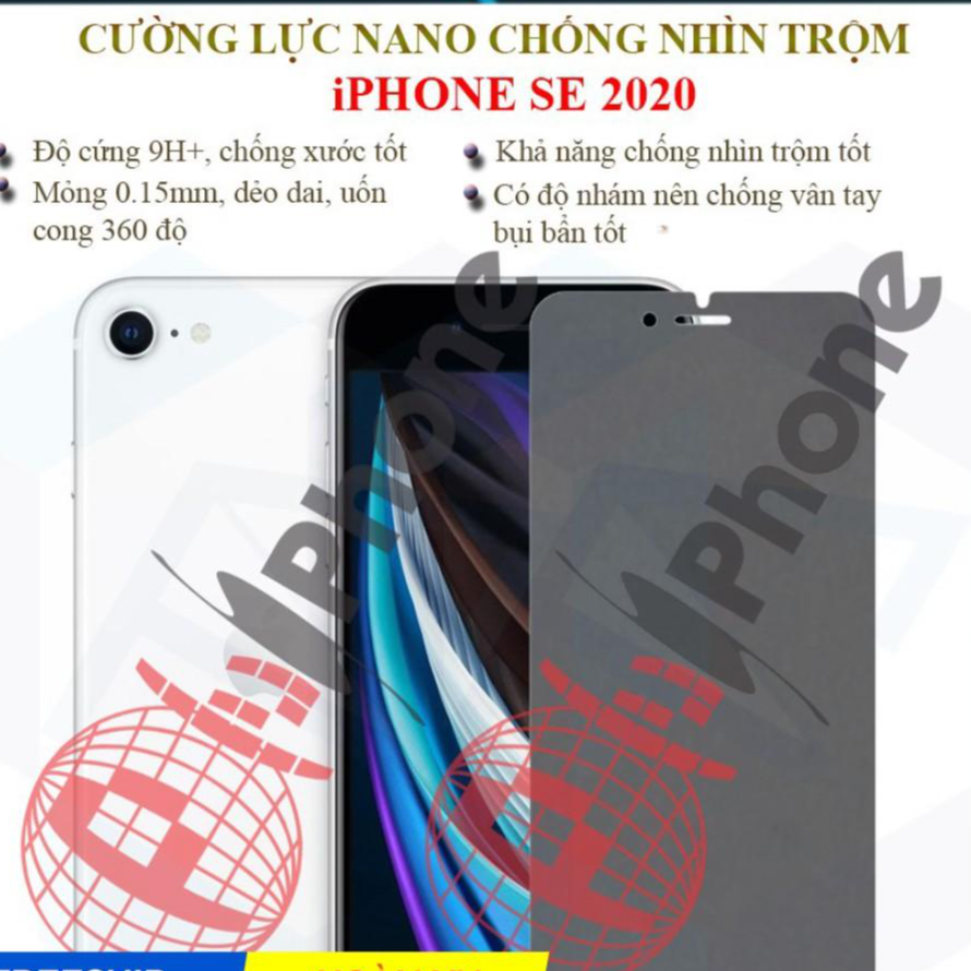 Dán chống nhìn trộm dành cho iPhone SE 2020 - Dán Cường lực dẻo nano