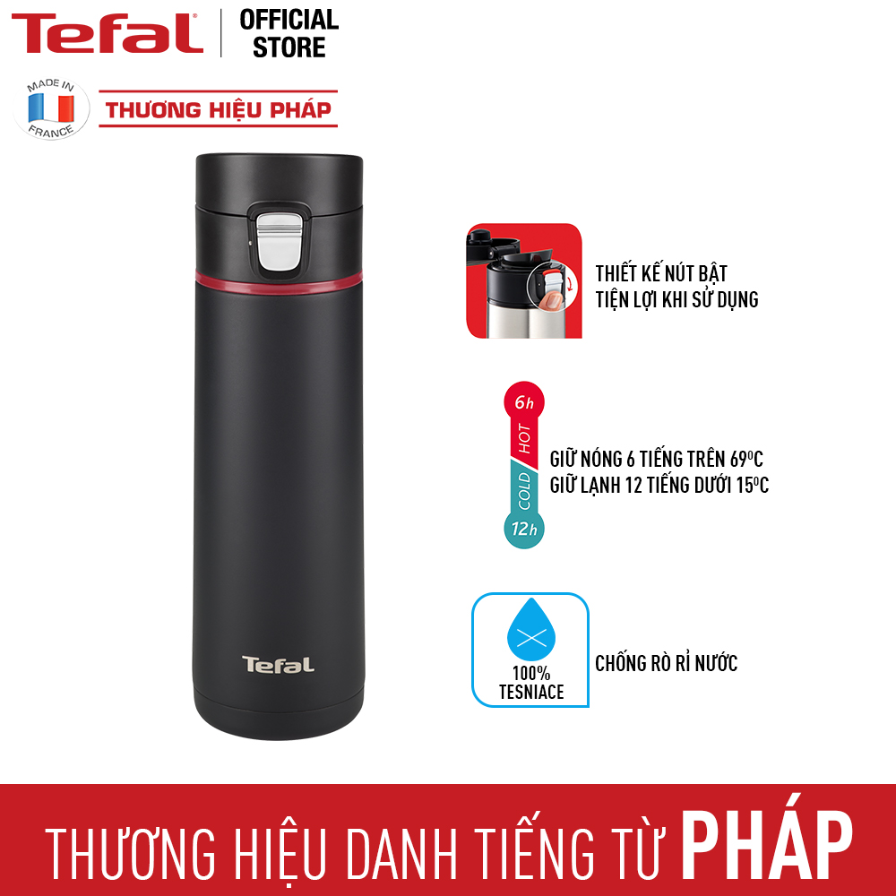 Bình giữ nhiệt Tefal WEGO K2272524 430ml - màu đen - Hàng chính hãng