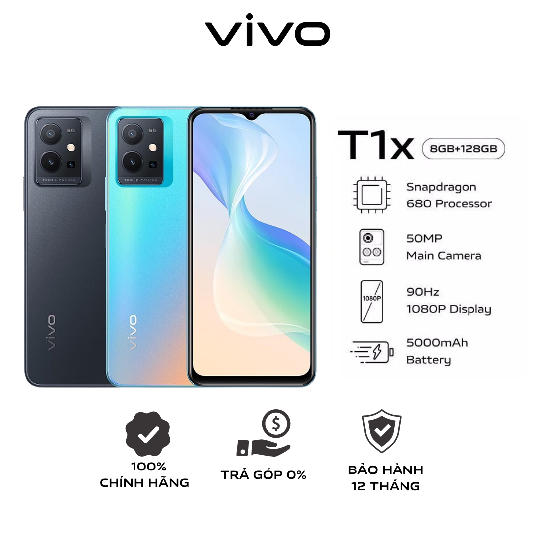 MỚI Điện thoại vivo T1x (8GB - 128GB) - Hàng Chính Hãng