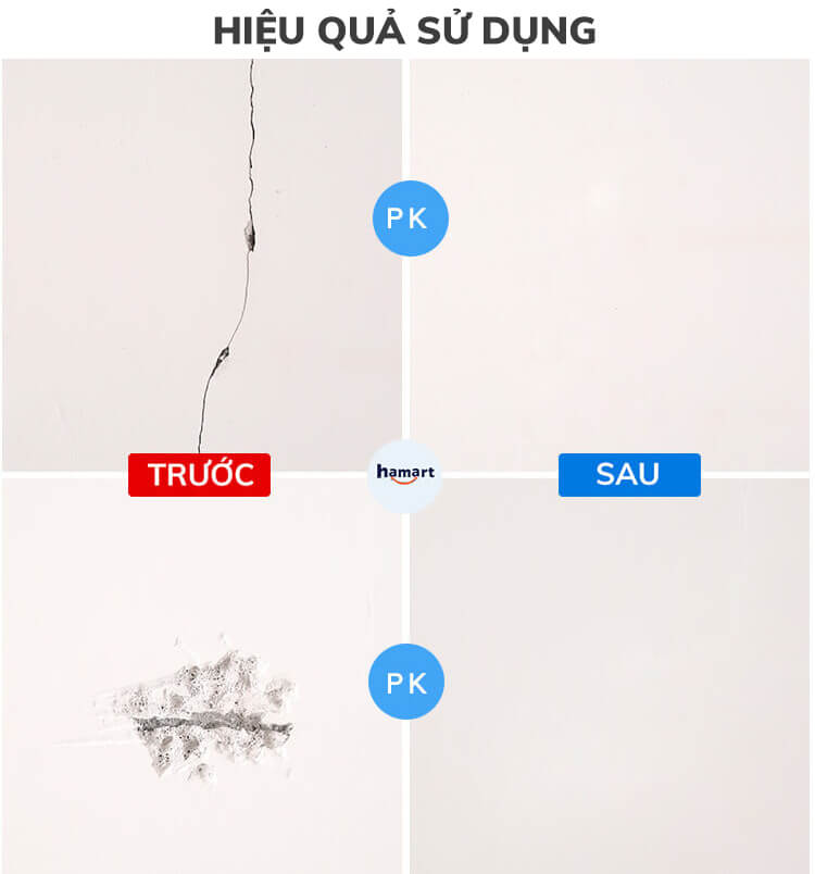 Keo Vá Trám Tường Đa Năng Che Vết Nứt Sửa Chữa Tường Nhà Hiệu Quả Kèm Đầu Nối & Dụng Cụ Trám