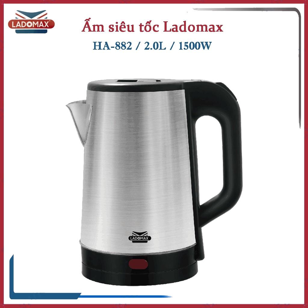 Ấm siêu tốc Ladomax HA-882, dung tích 2L Inox cao cấp, tiết kiệm điện, sôi nhanh - Hàng chính hãng