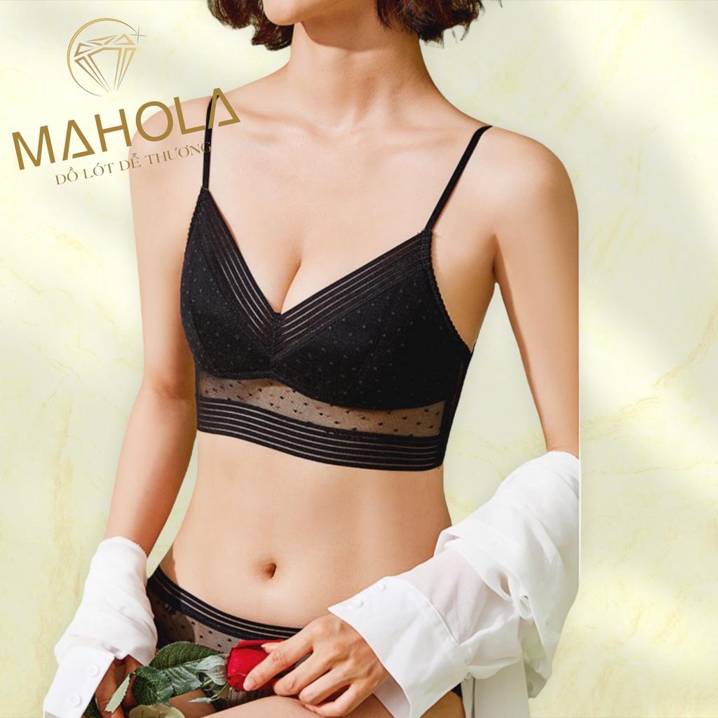 Áo bra họa tiết ren chấm bi Mahola MHL68