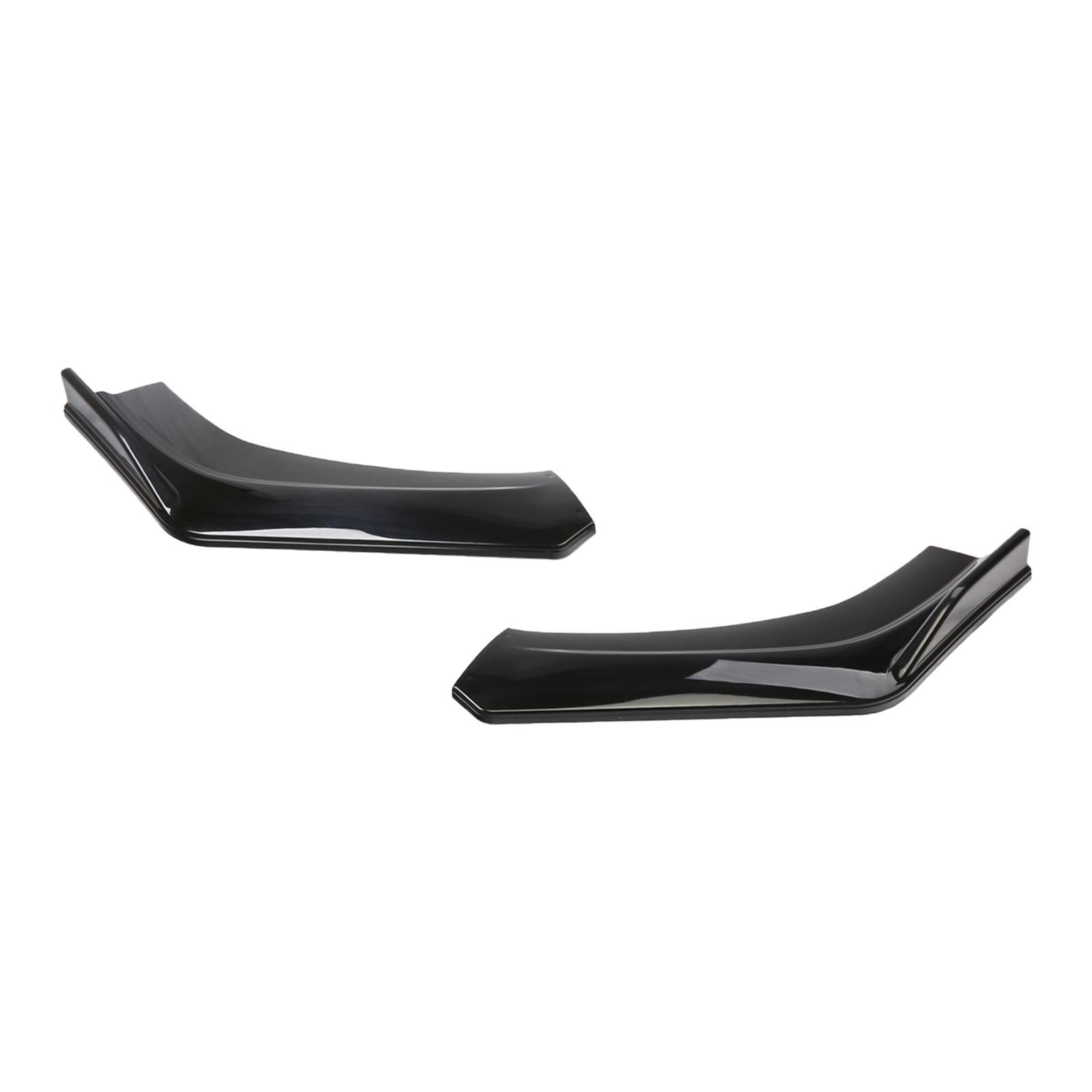 Car Front Bumper Lip Black