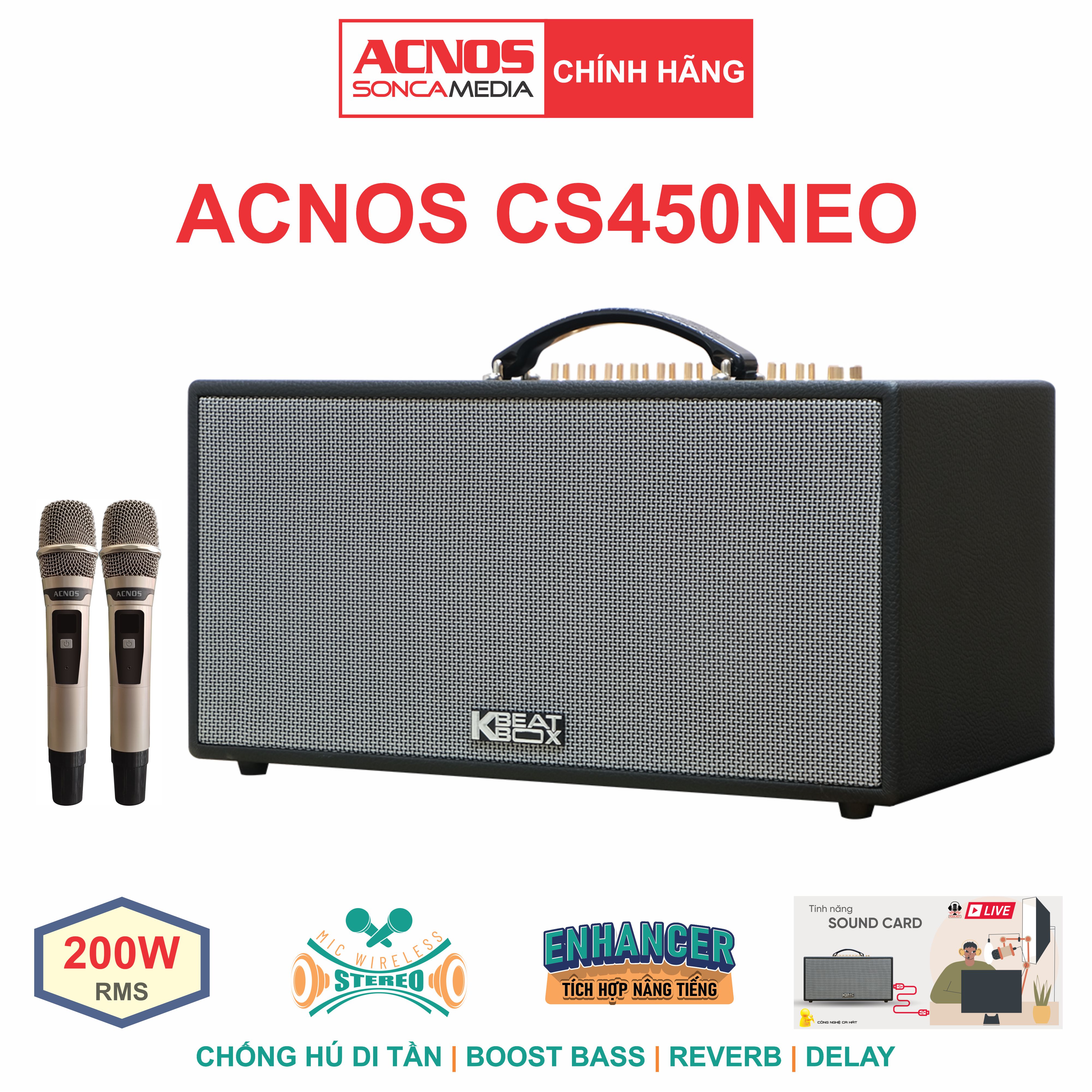 Dàn âm thanh di động xách tay ACNOS CS450NEO [HÀNG CHÍNH HÃNG]