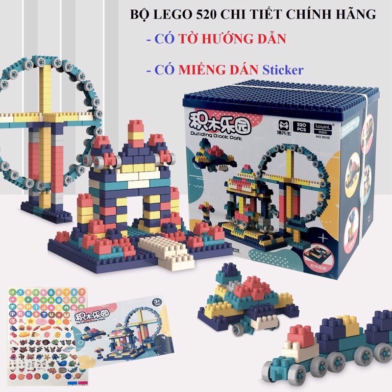Bộ đồ chơi xếp hình 520 chi tiết siêu trí tuệ cho bé yêu