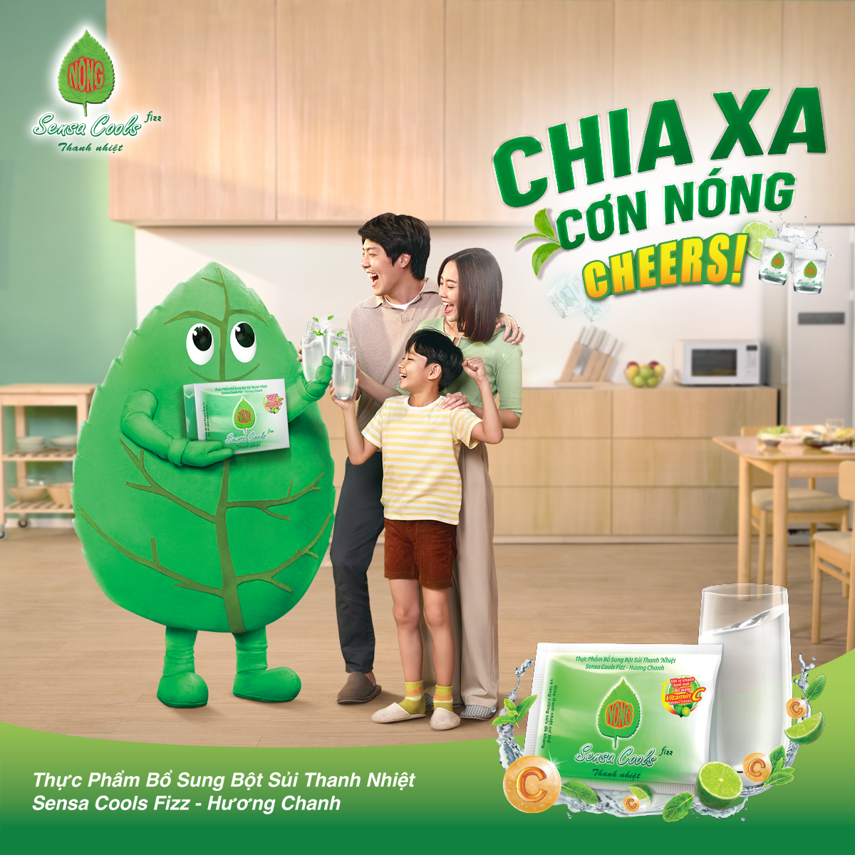 [COMBO 6] BỘT SỦI THANH NHIỆT SENSA COOLS FIZZ