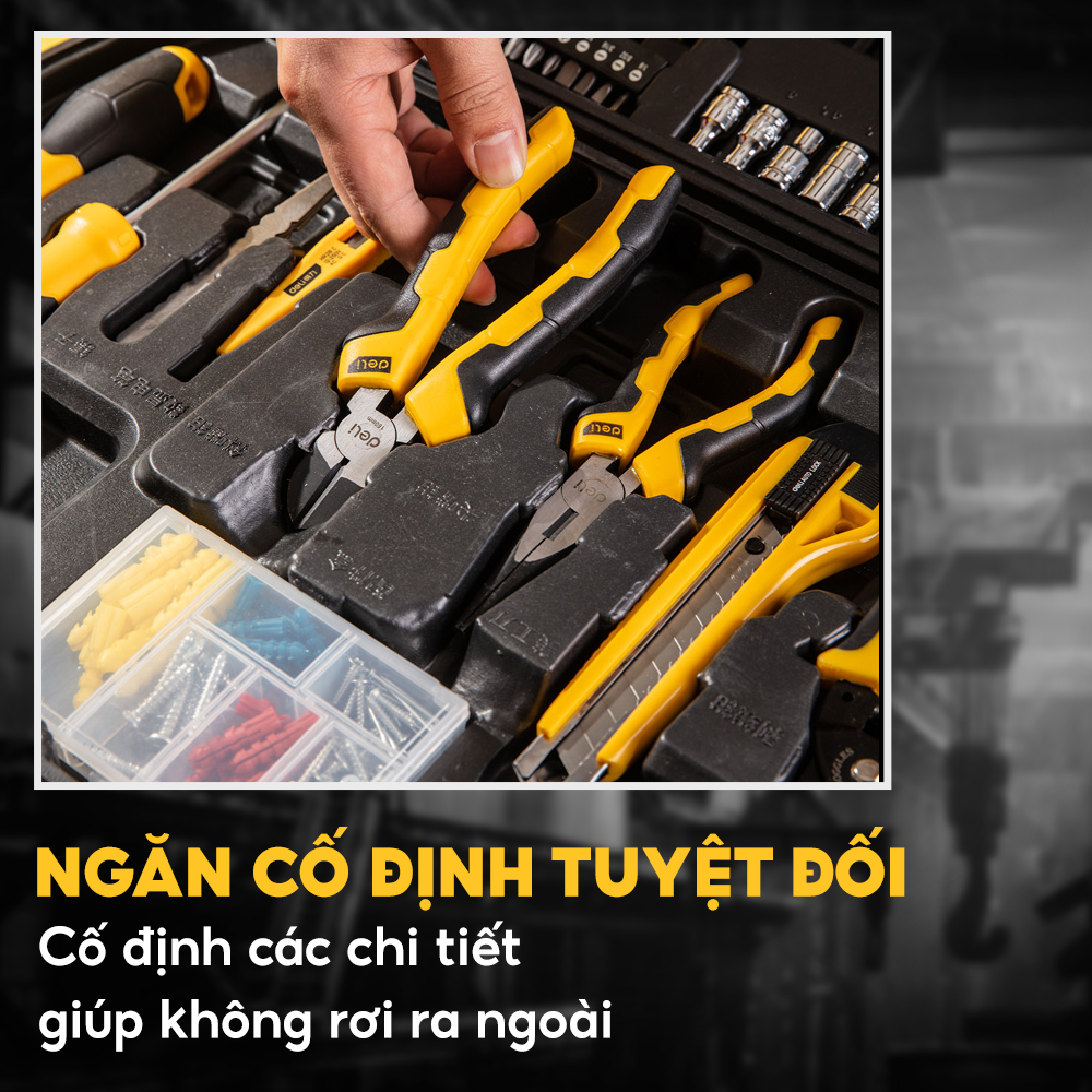 Bộ dụng cụ sửa chữa đa năng 124 chi tiết Deli DL5969