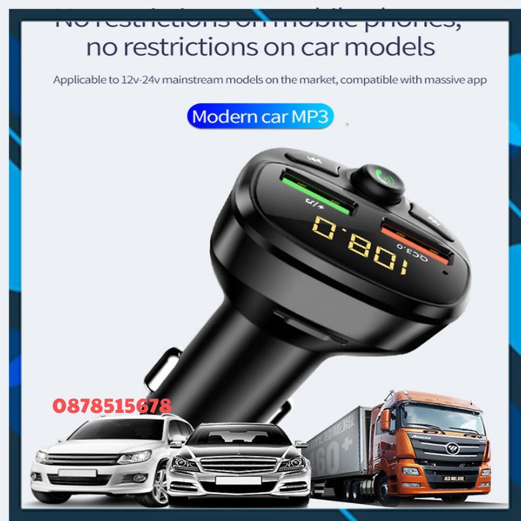 Tẩu Nghe Nhạc Bluetooth Kiêm Sạc Điện Thoại Đa Năng, Nhận Cuộc Gọi Rảnh Tay Cho Ô Tô Xe Hơi Hyundai HY-87