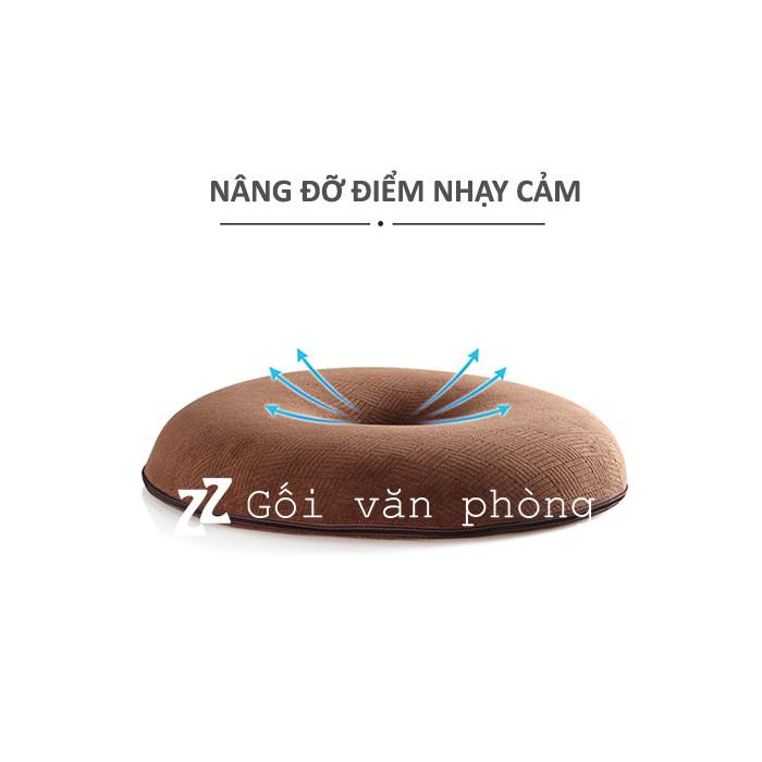 Gối Lót Ghế Cao Su Non Cho Người Bệnh Trĩ ZURI PILLOW - GLM06 Chống Ê Nhức Mông, Đau Xương Cụt