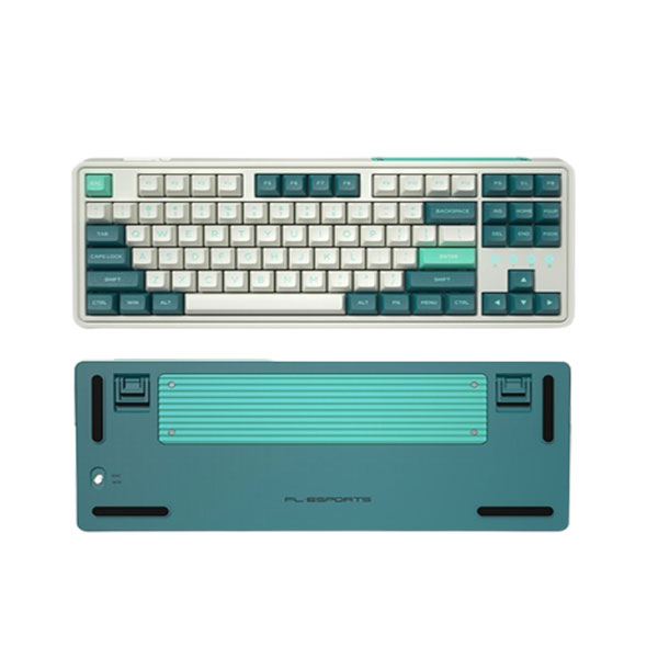 Bàn phím máy tính FL-Esports CMK87SAM Cool Mint 3 Mode _Mới, hàng chính hãng