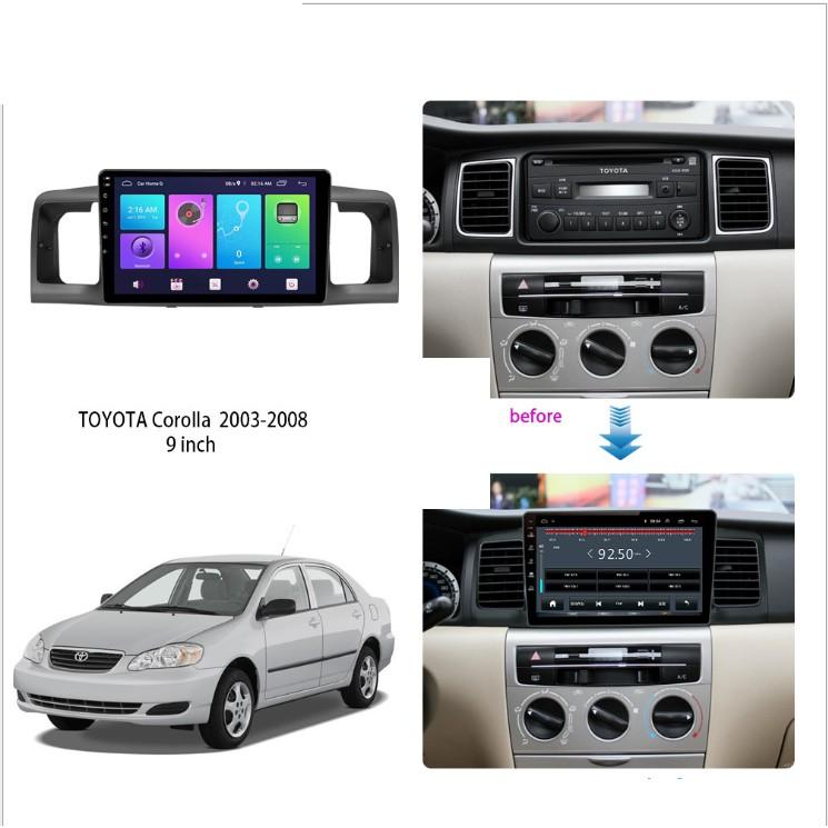 Màn Hình Android 9 inch Cho ALTIS 2003-2007 - Đầu DVD Chạy Android Tiếng Việt Kèm Mặt Dưỡng Giắc Toyota Altis