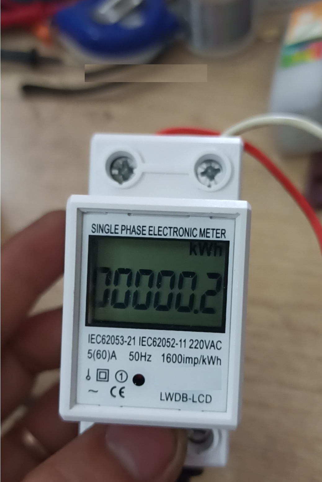 Công tơ điện tử 1 pha 60A 220V - Đồng hồ đo công suất Kwh