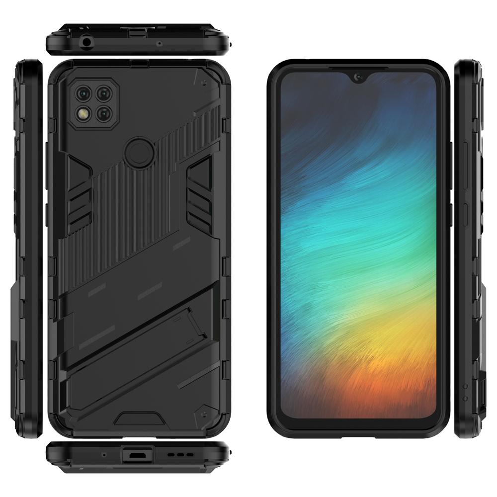 Ốp lưng cho Xiaomi Redmi 9C 10A, Ốp chống sốc Iron Man PUNK cao cấp kèm giá đỡ cho Redmi 10A 9C