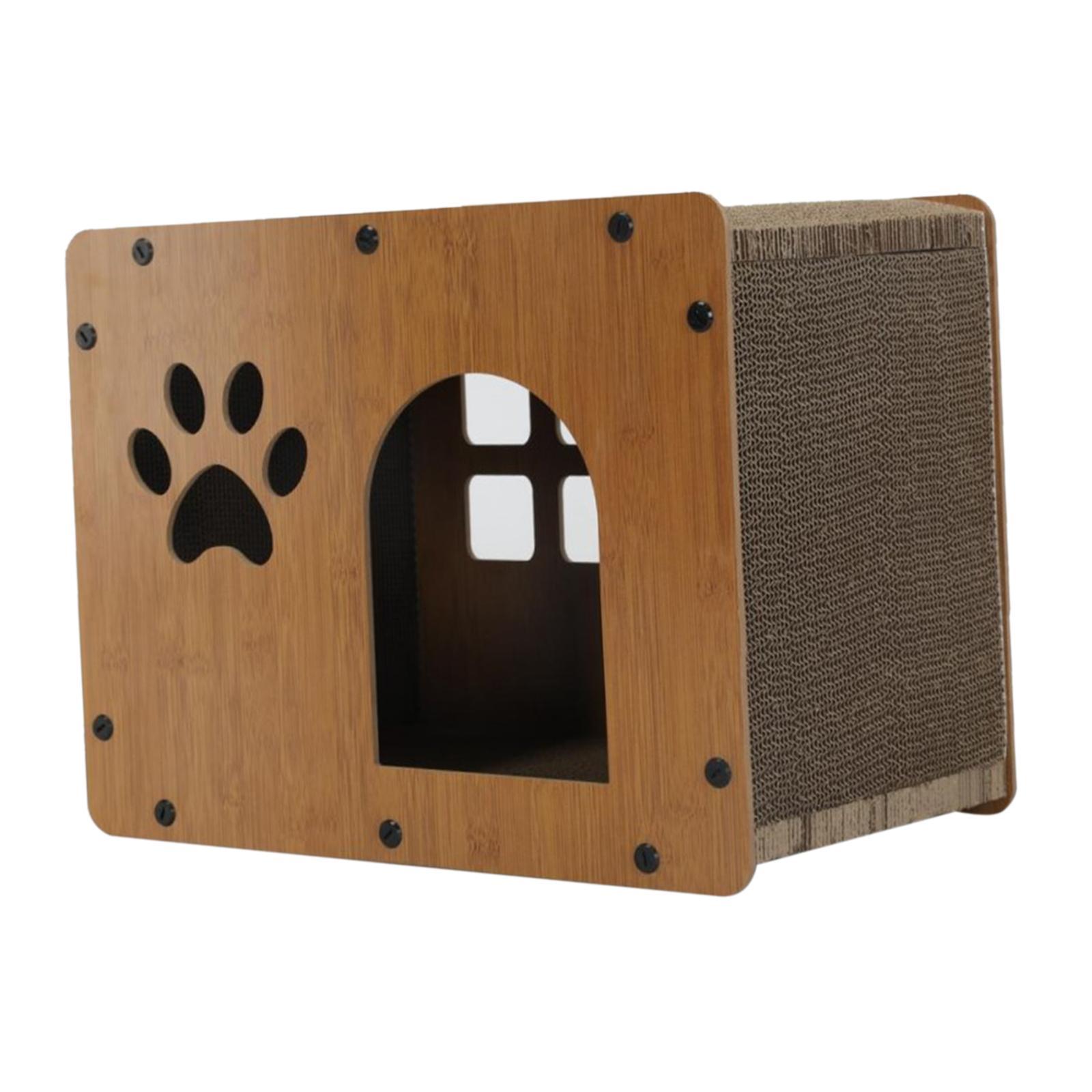 Cat House & Scratcher Corrugated Cardboard Durable Sturdy for Pad Exercise