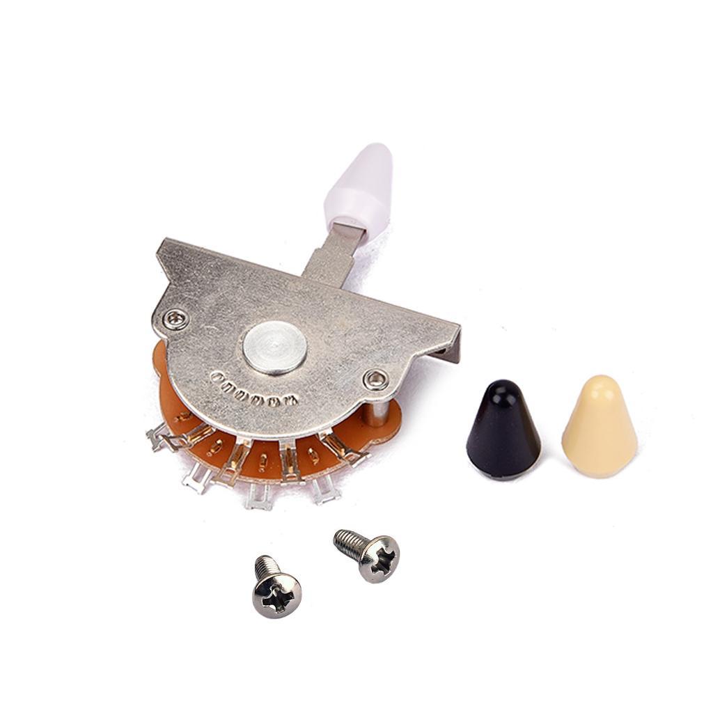 5-way Switch Toggle w/ Black Yellow White Knob Tips + Guitar Tremolo Bridge